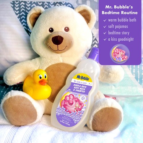 Mr. Bubble Calm and Sleep 3in1 Bubble Bath, Body Wash & Shampoo, 16 oz., Pack of 4