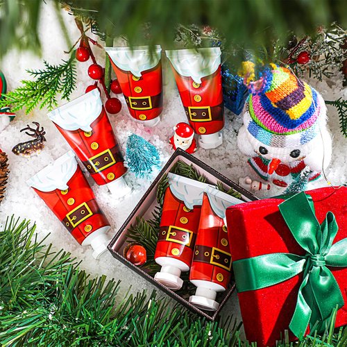 Heigble 30 Pcs Holiday Hand Cream Bulk Winter Gifts for Women Christmas Party Favors Mini Hand Lotion Set 1.1 Fl oz Travel Size for Dry Skin Women Mom Coworkers(Santa Belt)