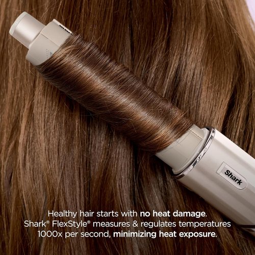 Shark FlexStyle Air Styling System - Powerful Hair Dryer Brush & Multi-Styler with Auto-Wrap Curlers | Stone HD430