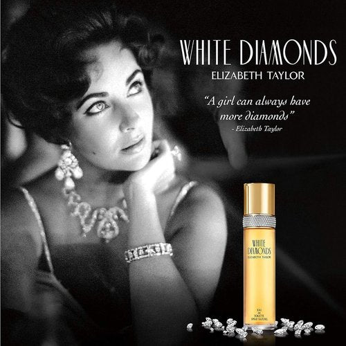 Elizabeth Taylor White Diamonds Eau de Toilette Set - Floral Women's Fragrance with Moisturizing Body Gel & Cream