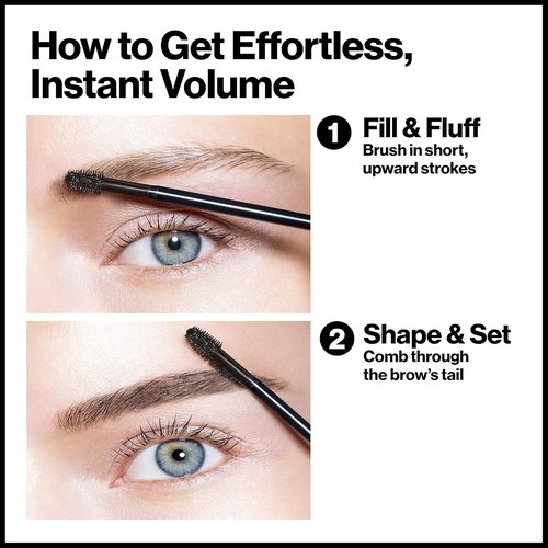 Revlon ColorStay Brow Fiber Filler - Longwearing Waterproof Eyebrow Gel in Medium Brown, 0.23 fl. oz.
