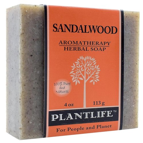Plantlife Sandalwood Bar Soap - Moisturizing & Soothing Handcrafted Soap - 4oz Plant-Based Formula
