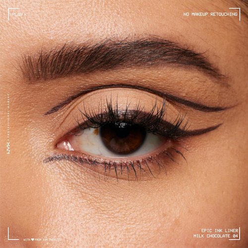 NYX PROFESSIONAL MAKEUP Epic Ink Liner - Waterproof Vegan Liquid Eyeliner in Milk Chocolate (Brown Matte)
