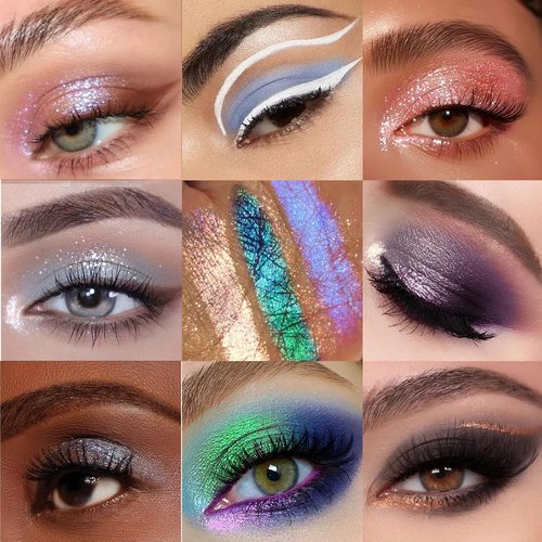 Skiennix Professional 12 Color Eyeshadow Palette - Multichrome & Matte Shades, Long-Lasting, Vegan