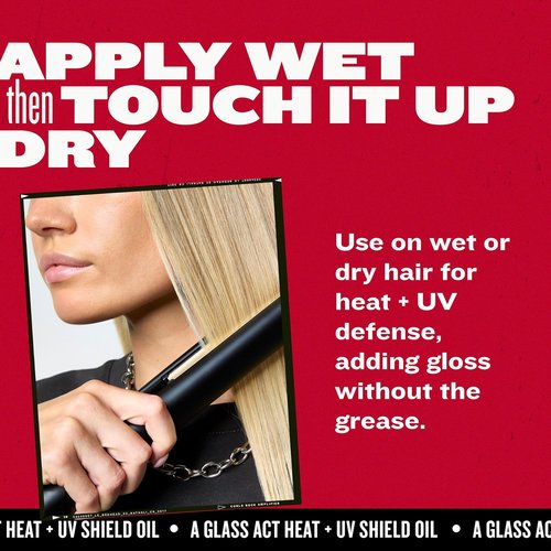 Bed Head by TIGI Multi-Tasking Heat Protectant Oil - UV & Color Defense, Anti-Frizz Shine, 3.62 fl oz