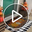 Autumn Welcome Door Mat - Fall Pumpkin Design, 30x17 Inch, Non Slip, Indoor Outdoor