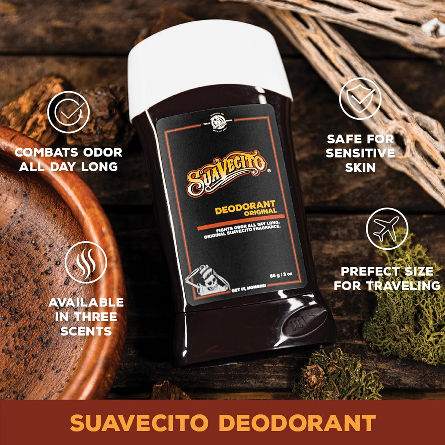 Suavecito Pomade Essentials Bundle - Signature Scent Hair Styling Pomade, Aluminum-Free Deodorant & Moisturizing Body Soap