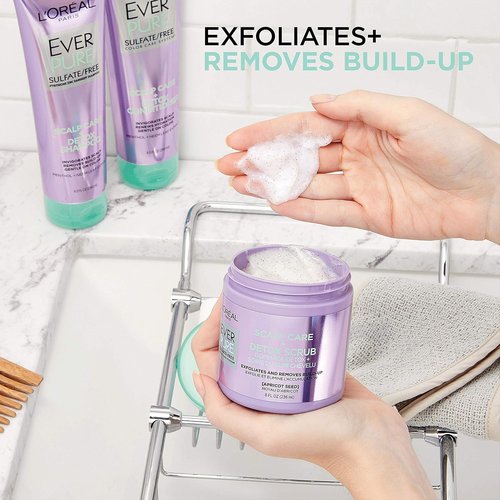 L'Oreal Paris EverPure Detox Scrub - Exfoliating Scalp Care with Apricot Seed, 8 Ounces