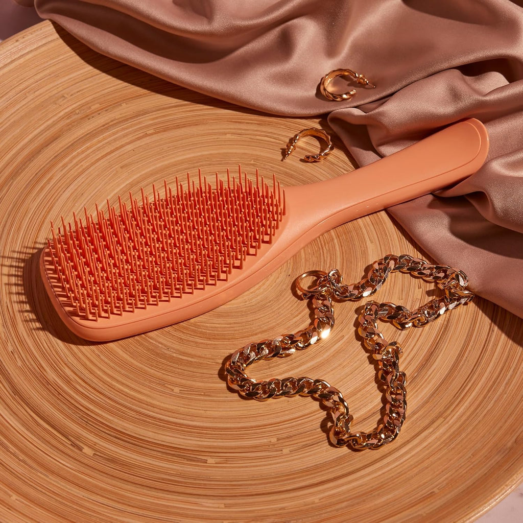 Tangle Teezer Ultimate Detangler Brush - Eliminates Knots & Reduces Breakage for Wet & Dry Hair | Apricot