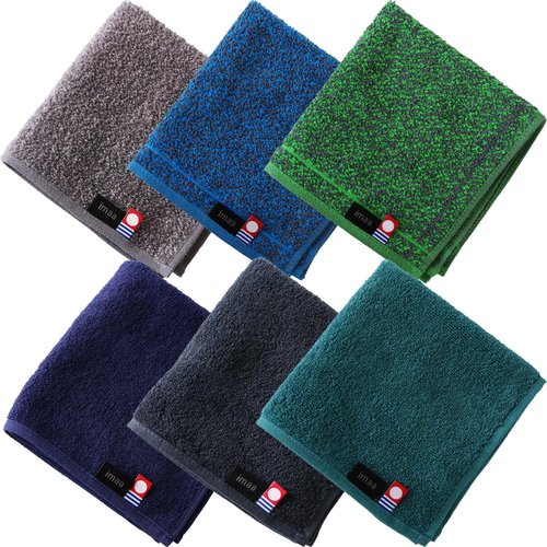 imaa Japanese Imabari Towel Set – 6 Pack 9.8"x9.8" Mini Face Towels, 100% Cotton, Made in Japan – Soft, Absorbent, for Travel, Baby, Gym Assortment G (6 Pack)
