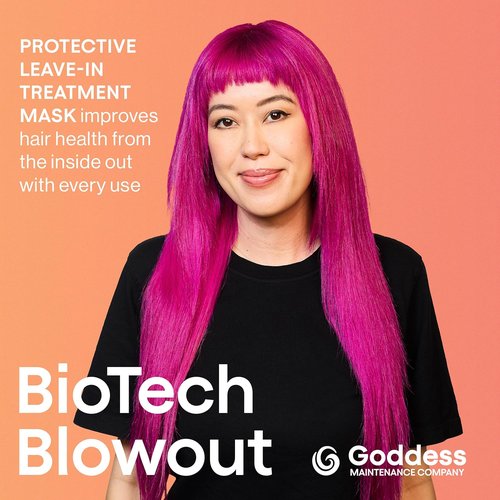 Goddess Maintenance Biotech Blowout Leave-In Hair Mask - Heat Protectant & Frizz Control, 1.7 Fl Oz