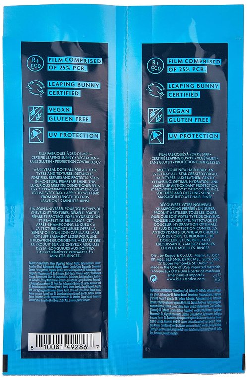 R+Co BLEU Essential Shampoo - Hydrating Daily Hair Cleanser for All Hair Types, Nourishing Formula