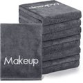 Shimeyao 20 Pack Makeup Washcloths Gray Microfiber Makeup Towels Face Washcloth 13x13 Inch Soft Washable Remover Cloths Quick Dry Embroidery Wash Cloths for Women Cleansing, Travel Hotel