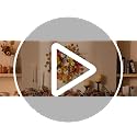 18-Inch Fall Halloween Wreath with Lights & Timer - White, Green, Brown