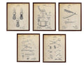 Turnip Designs Barber Chair Razor Shears Shaving Brush Patent Barber Shop Decor Bathroom Wall Art Shaving Brush Poster TDP1020