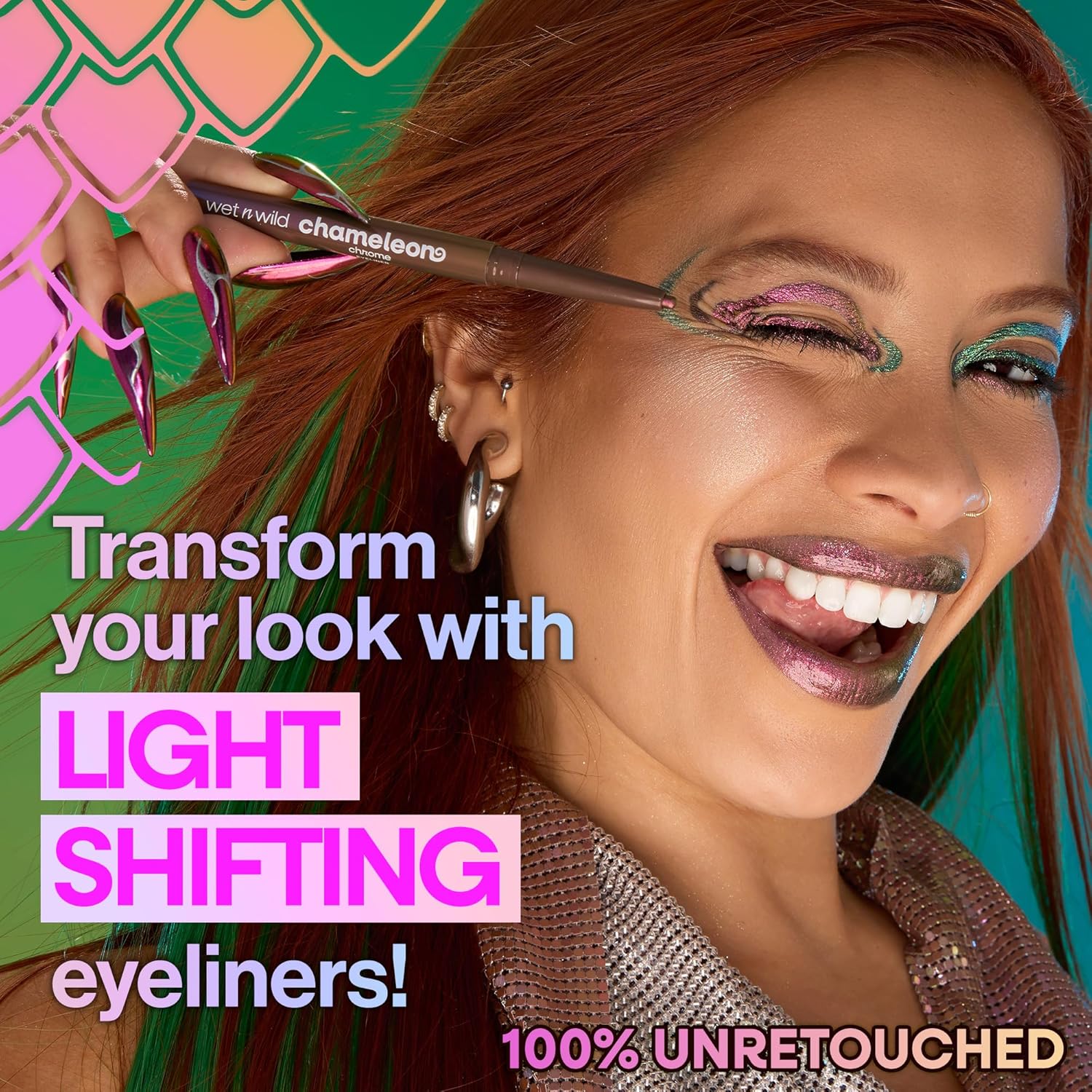 Wet n Wild Chameleon Chrome Eyeliner - Waterproof, Smudge-Proof, Long-Lasting 18-Hour Wear | Electric Prism
