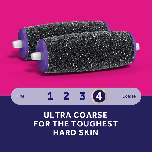 Amope Pedi Perfect Electronic Foot File Refills - Ultra Coarse, Removes Hard and Dead Skin - 2 Count