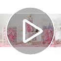Pink & White Curly Gift Bows - 7 Inch Self-Adhesive & Tie-On for Gift Wrapping - 6 Pack