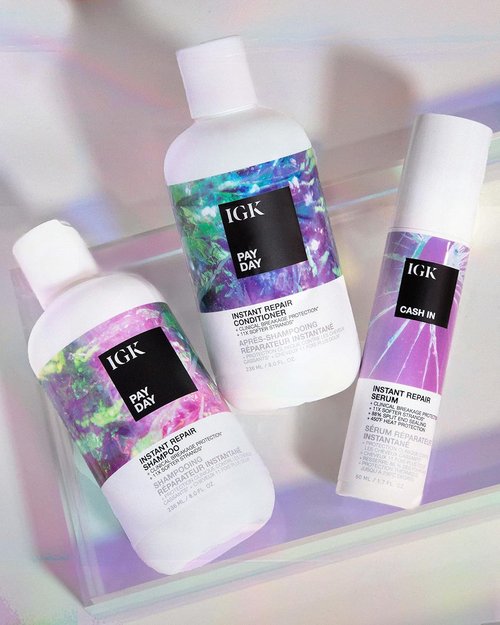 IGK PAY DAY & CASH IN Repair Trio Packette - Nourishing Hair Treatment Set, 0.62 Fl Oz