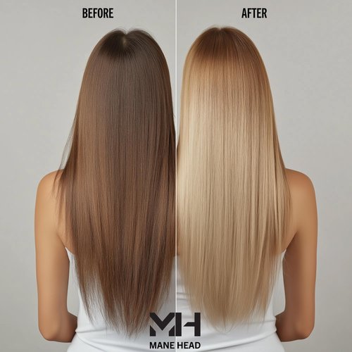 MANE HEAD Blue Premium Dust-Free Bleach Powder for Hair – Anti-Yellow Formula, Up to 7 Levels of Lift, Professional Hair Lightener & Bleach Powder – 17.64 oz / 500g