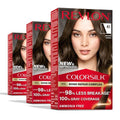 Revlon ColorSilk Brown Permanent Hair Color - 100% Gray Coverage, Ammonia-Free, Vegan Keratin | 41 Medium Brown (Pack of 3)