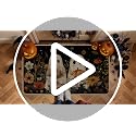 Halloween Ghost Doormat 17x36 Inch Indoor Outdoor Welcome Mat - Two Ghosts Variation