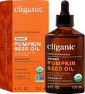Cliganic Organic Pumpkin Seed Oil, 100% Pure - For Hair & Face | Natural Cold Pressed Unrefined