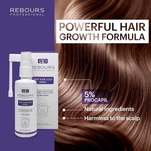 Hair Regrowth Treatment by Hair Regrowth | 5% Procapil Anti Hair Loss Spray for Stronger, Fuller Hair – Residue-Free Formula – 1 Pack