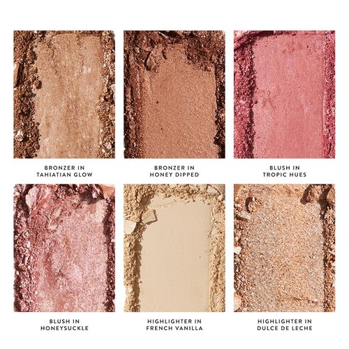 LAURA GELLER NEW YORK Cheek to Chic Tropical Glow Palette - 2 Blushes, 2 Bronzers & 2 Highlighters