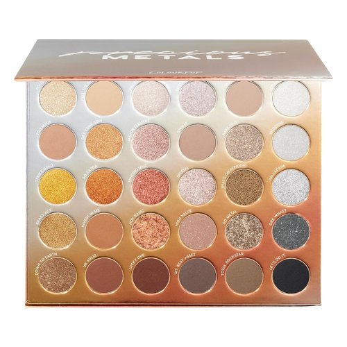 ColourPop Eyeshadow Palette - High-Pigment Eye Makeup with Matte & Glitter Finishes - Precious Metals (1.16 oz)