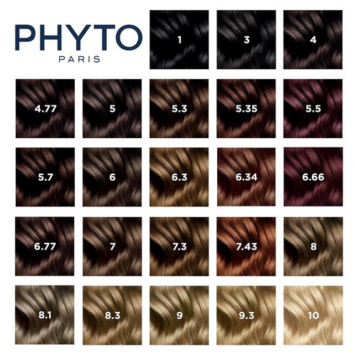 PHYTO Phytocolor Permanent Hair Color - 100% Grey Coverage, Ammonia-Free | 0.42 oz Botanical Formula