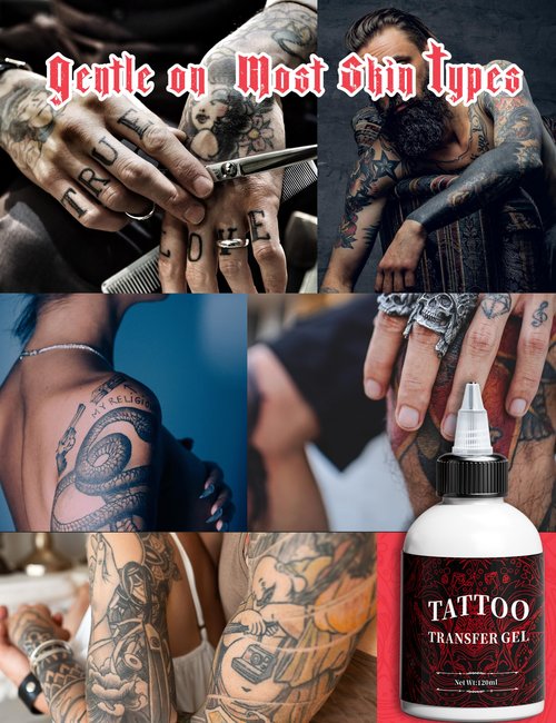 Phomemo Tattoo Transfer Gel, Stencil Gel for Tattooing, Tattoo Supplies for Artists & Beginners, Transfer Solution for Stencil Transfering, 4 Ounce
