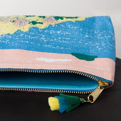 Danica Studio Women Small Zipper Cosmetic Makeup Bag, Haven, Small 8 X 5.5 Inches US