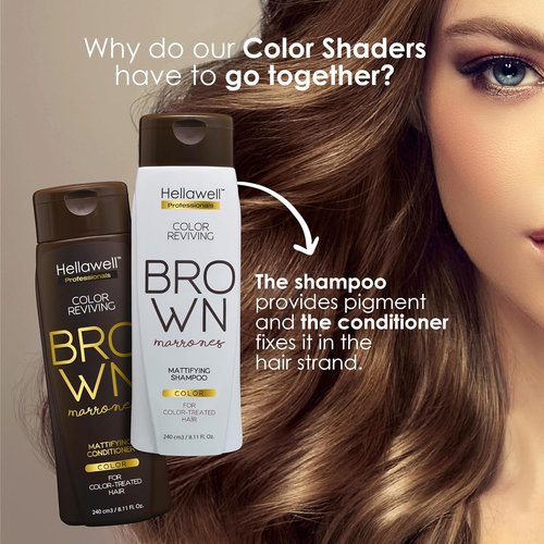 Regine Switzerland Professional Hair Coloring Kit - Permanent Brown Dye with Color Reviving Shampoo & Conditioner | 100% Gray Coverage