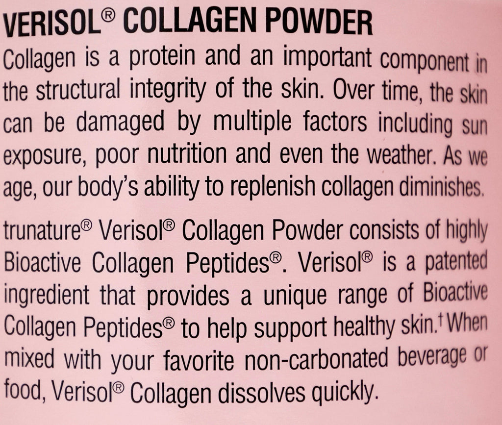 Worry Free Gadgets C-1215667 Trunature Verisol Collagen Pow Perp Healthy Skin With Bioactive