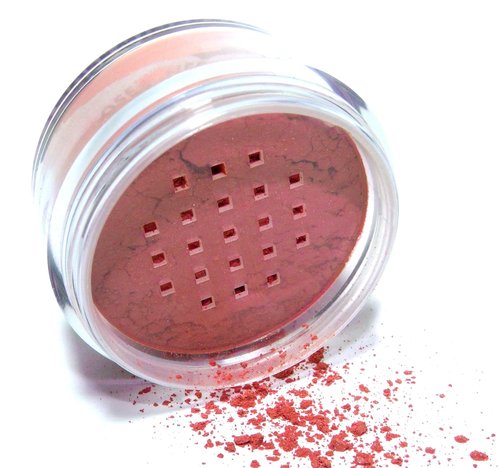 Pure Ziva Loose Mineral Highlighter Blush Powder - Deep Coral Pink Shade, Talc & Paraben Free, 7g