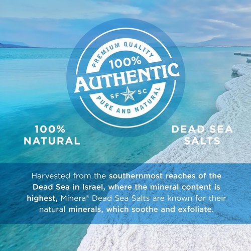 Minera Fine Grain Dead Sea Salt - 100% Pure & Natural Bath Soaks | 5 lbs, Fast-Dissolving, Unscented