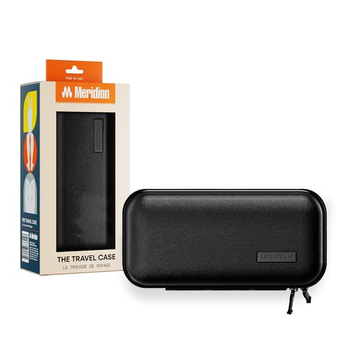 MERIDIAN Hard Case Groin Trimmer for Men and Women – Hard Travel Storage Case Trimmers and Accessories – Onyx Black