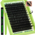 Lash Clusters Kit 14-24mm 180D Volume Clusters Eyelash Extensions 240Pcs Wispy Lashes Waterproof Individual Thick DIY Lashes Extension Kit with Lash Bond & Seal Tweezers, Replacement for Kmilro