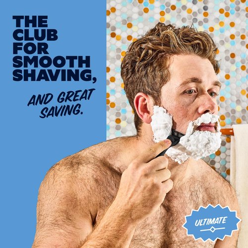 Dollar Shave Club | Ultimate Set | 4 Extra Close Refill Cartridges, 1 Handle, 1 Prep Scrub 3 ounce, 1 Shave Cream 6 ounce, 1 Post Shave Dew 3.4 ounce