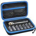 PAIYULE Travel Case Compatible with Gillette Heated Razor for Men, Starter Shave Kit Storage Holder for Blade Refills, Clipper Guards, Charging Dock and Accessories-Blue(Box Only)