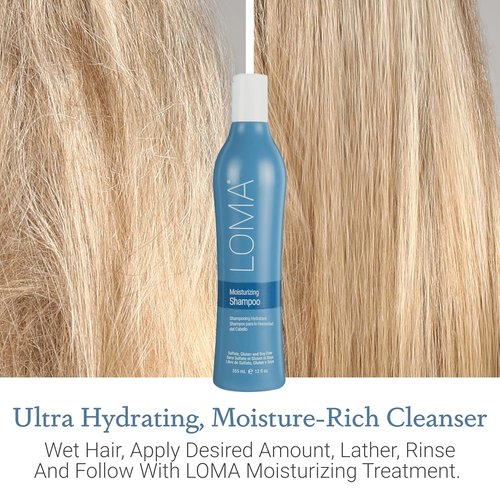 Loma Loma Moisturizing Shampoo - Hydrating Formula for Soft, Healthy Hair | 12 oz