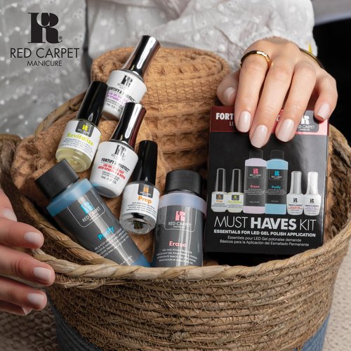 Red Carpet Manicure Fortify & Protect Kit – Essentials for UV/LED Gel Application. Vitamin A & Biotin Infused, Long-Lasting, Chip-Resistant Manicure (Fortify & Protect Must Haves Kit)
