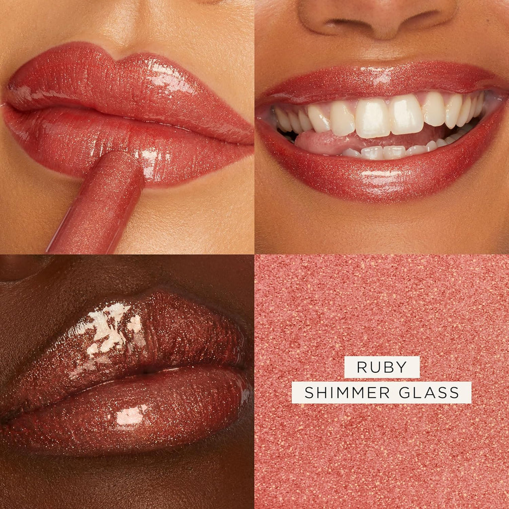 Tarte Maracuja Juicy Shimmer Glass Lip Plump - Hydrating Lip Gloss Balm with Hyaluronic Acid & Vitamin E, Vegan