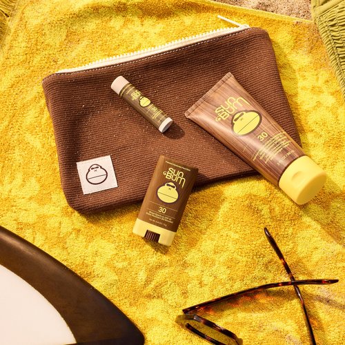 Sun Bum Road Tripper - Travel Sized Sun Care Pack with Sunscreen Lotion, Face Stick, and Lip Balm - SPF 30 Broad Spectrum UVA/UVB Protection - Hawaii 104 Act Compliant - TSA Friendly