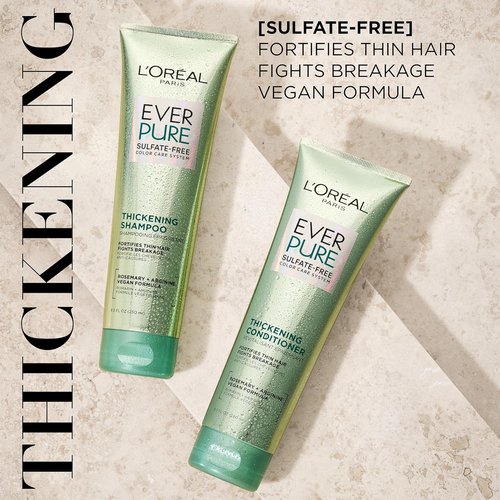 L'Oreal Paris Thickening Conditioner - Sulfate-Free Formula for Thin, Fragile Hair | 8.5 Fl Oz
