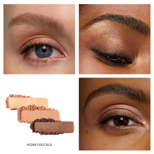 Jane Iredale PurePressed Eye Shadow Triple - Highly Pigmented Mineral Formula, Long-Lasting & Crease-Resistant, Safe for Sensitive Eyes