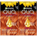 Garnier Olia Ammonia-Free Permanent Hair Color - 7.45 Dark Fire Ruby, Oil-Rich Formula, 2 Count