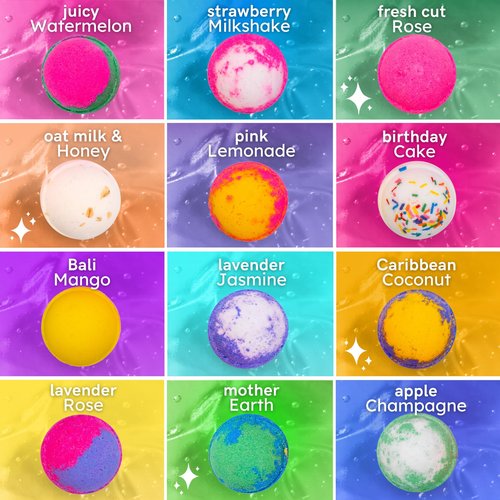 Anovina Bath Bombs for Women & Men – Natural, Non-Toxic & Organic Bath Bomb Gift Set – Relaxing Spa Fizzies for Sensitive Skin – Handmade Bath Bombs Set for Adults, Kids & Holiday Gifts