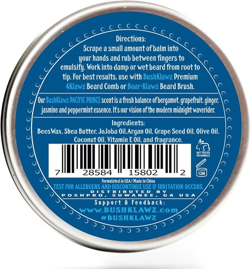 Pacific Prince Beard Butter - Midnight Ocean Breeze Conditioning Balm for Men's Grooming | 2 oz